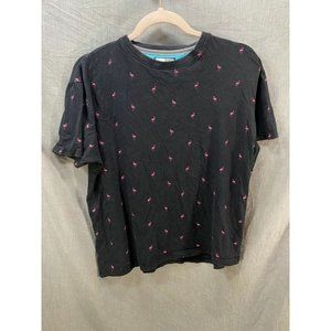 Ping Pong Pro Shirt Women Medium Black Flamingos Short‎ Sleeve Pullover Ladies.